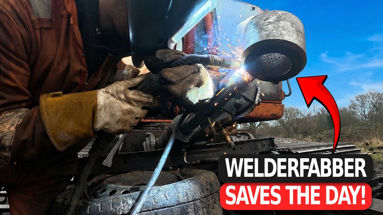 Emergency Welding Repair! @welderfabber Fixes Our Doosan Car Dismantler!