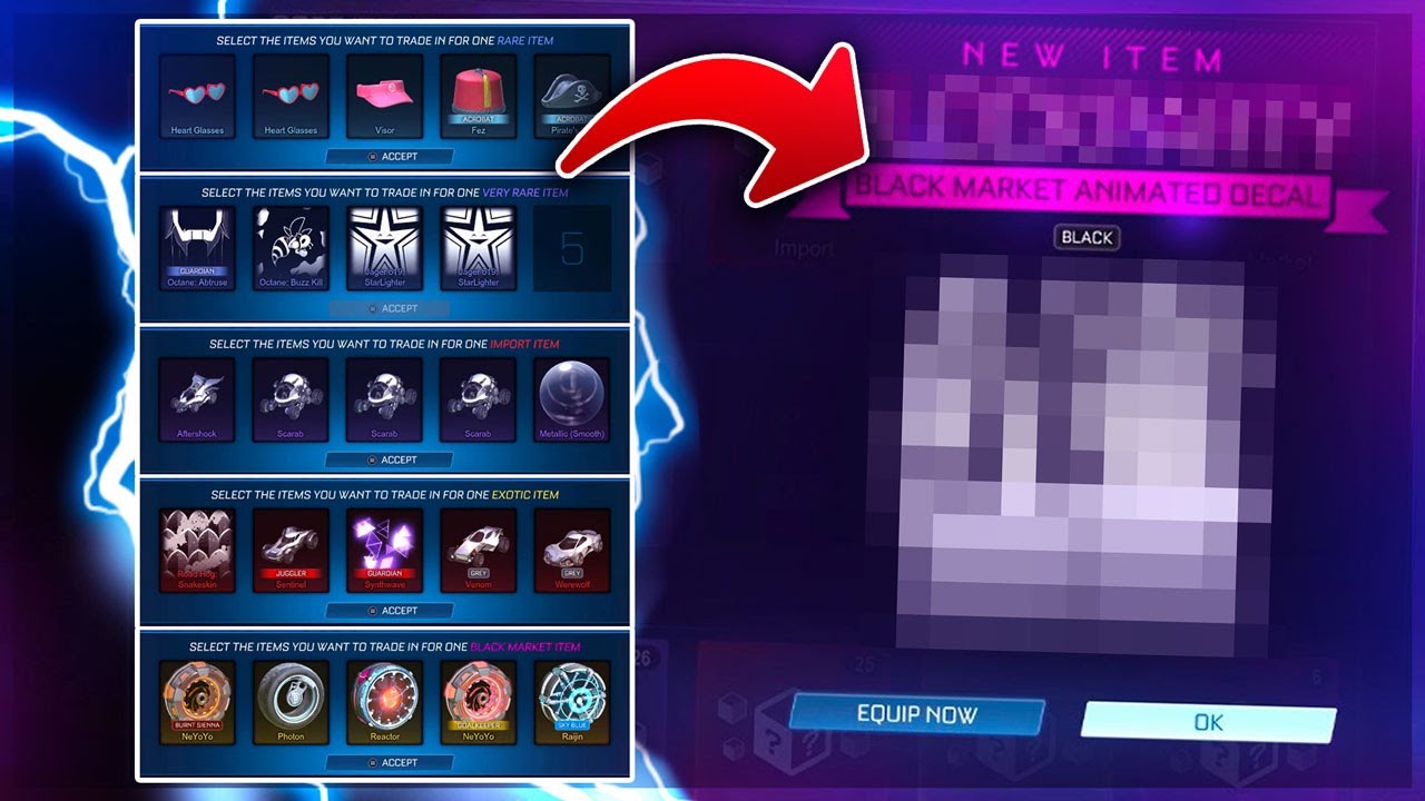 So I Traded up my *ENTIRE* Rocket League Inventory in 2022&hellip; [INSANE LUCK]