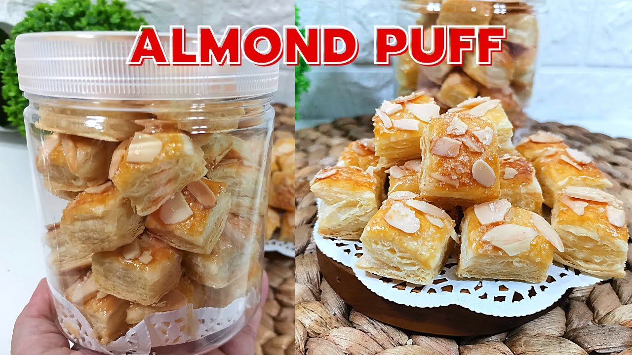 Dari 1 Lembar Puff Pastry Bisa jadi Isian Toples Lebaran yang Enak dan Renyah || Almond Puff