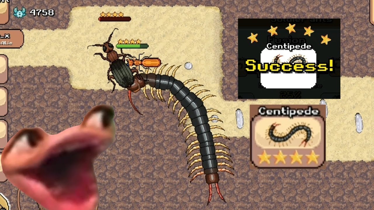 4-star Centipede vs other creatures - Pocket Ants