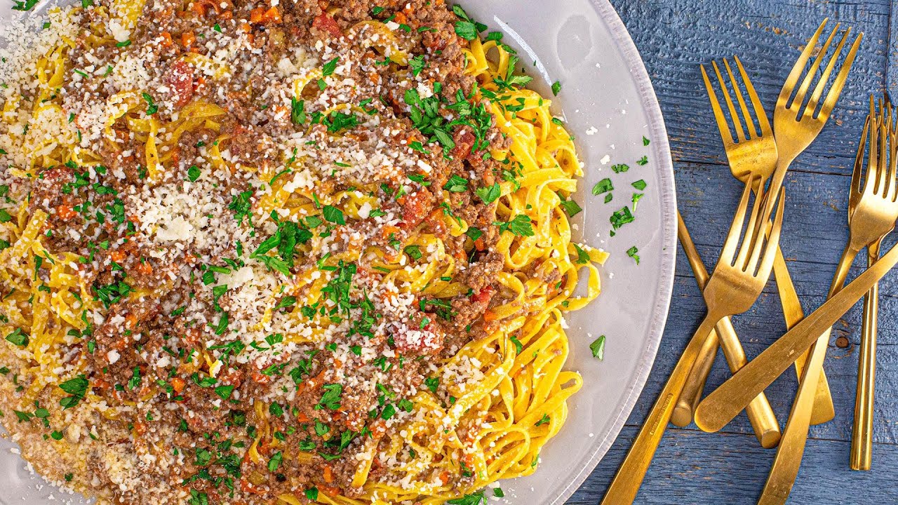 How To Make Bolognese Sauce with Tagliatelle From Rachael Ray 50