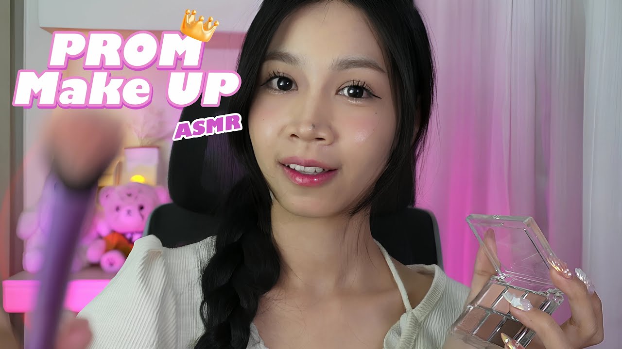 ASMR 👑 Prom Night Makeup | Gentle Brushes and Tingles✨RP