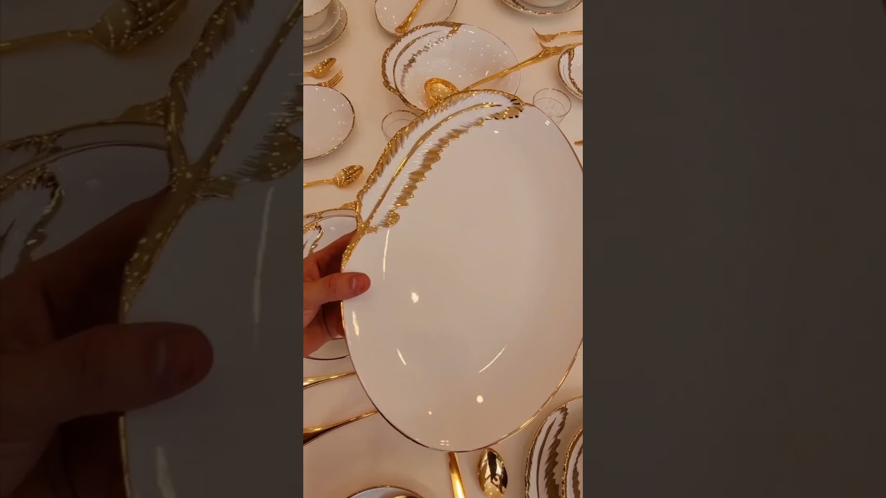 Dinner set marble with Golden spoons  #marbels #kitchen #kitchenware #gift #homedecor