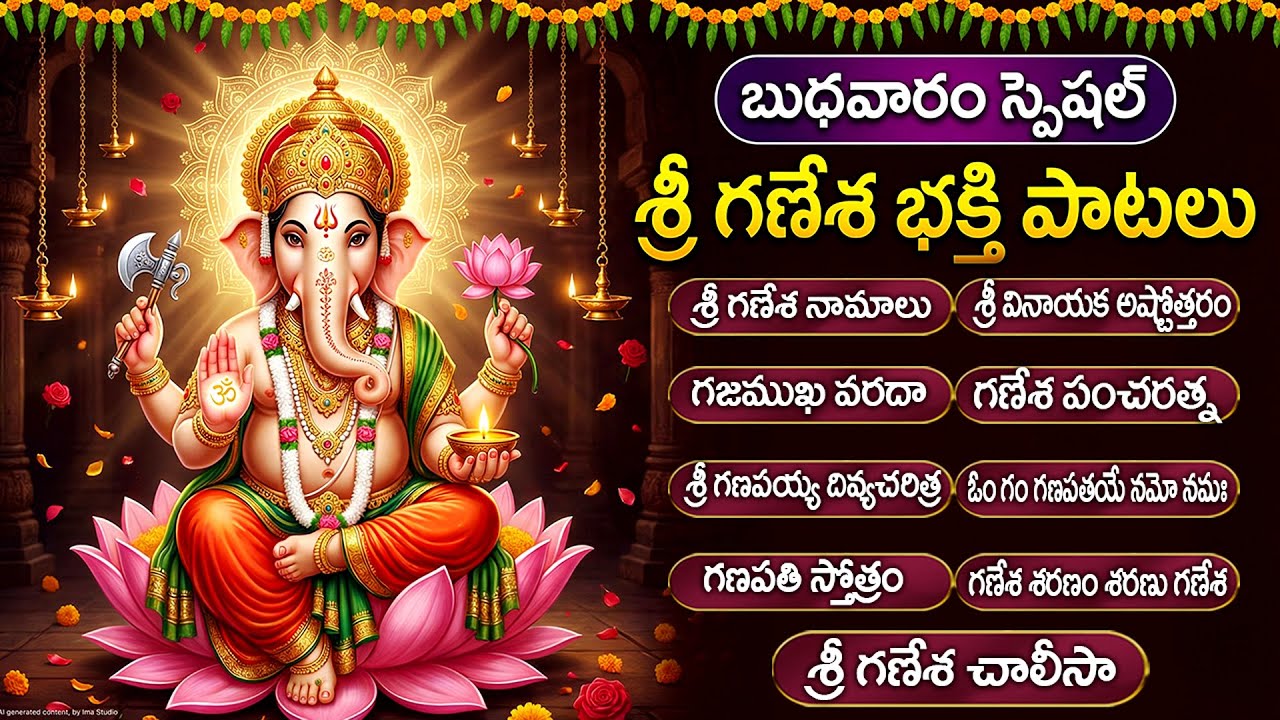 బుధవారం వినాయక భక్తి పాటలు | Ganesha Telugu Devotional Songs | Vinayaka Bhakti Patalu