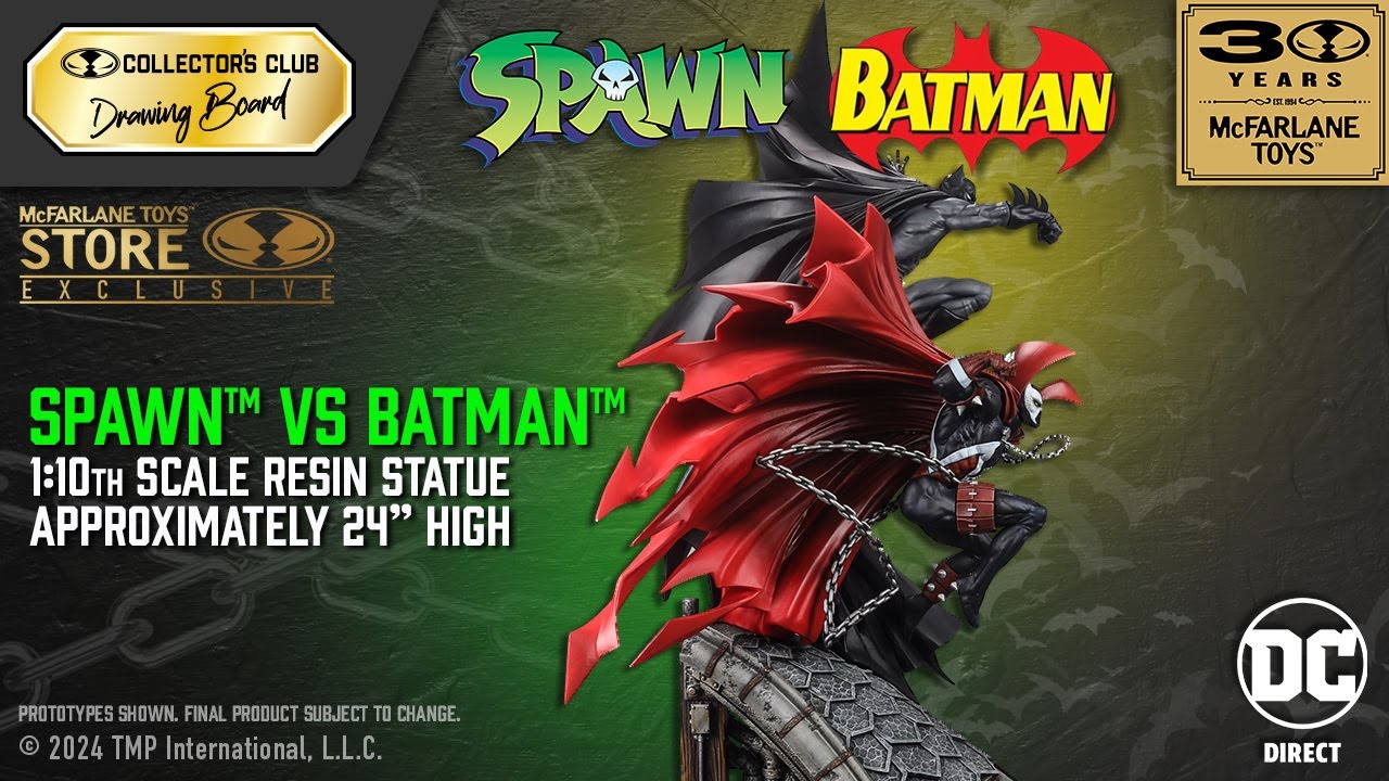 FULL REVEAL Spawn/Batman Resin Statue | McFarlane Toys Collector's Club Crowdfund