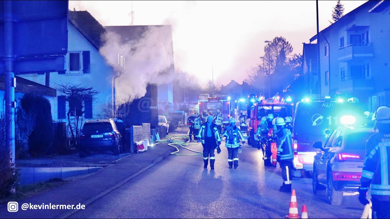 Feuer im Dachstuhl – Gebäudebrand in Weissach im Tal | Sony PXW Z90