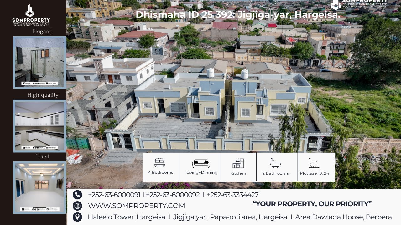 🏠Dhismaha ID 25 392: Jigjiga Yar, Hargeisa.