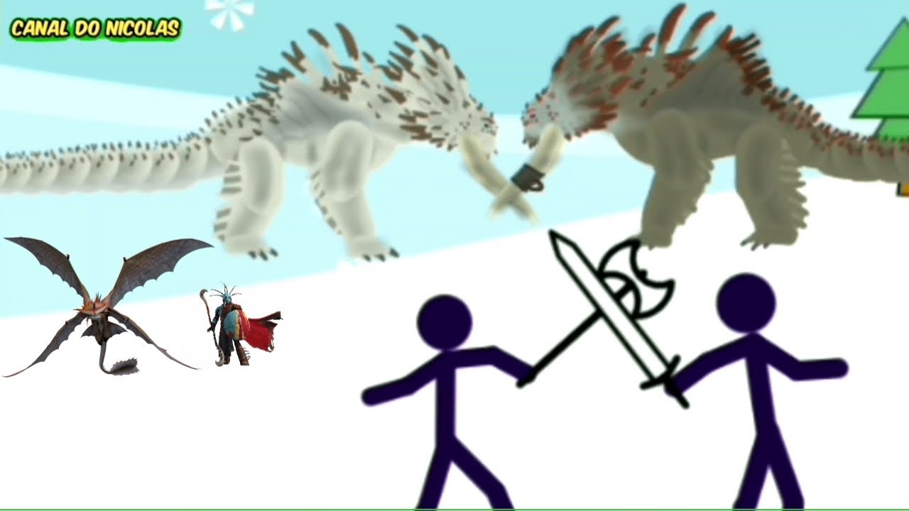 HTTYD 2 A Batalha dos Dragões (Animação stickman)