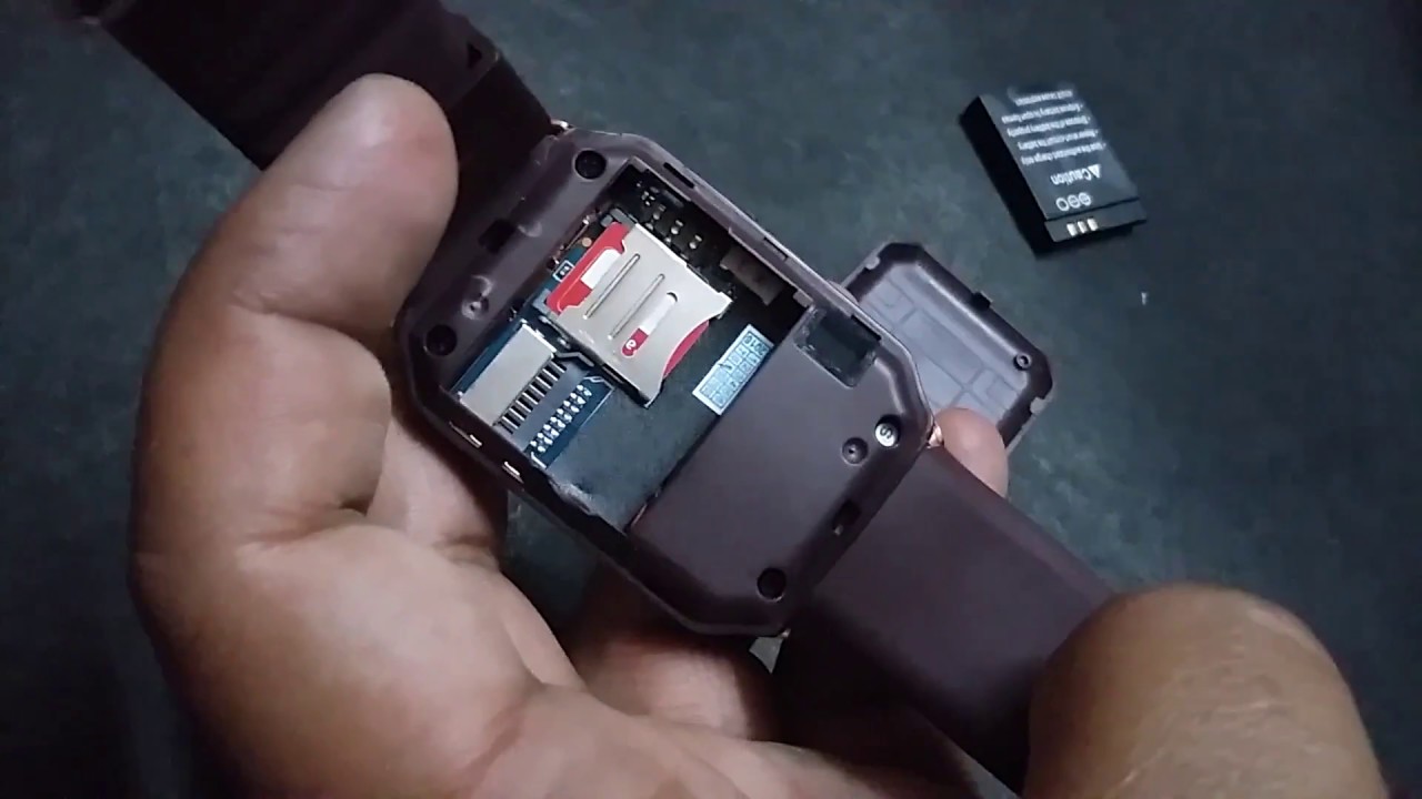 how to put sim card and memory card in smartwatch(in hindi)