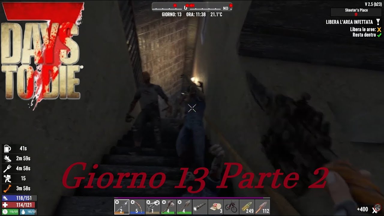 Raccolta Doppia ! - Il Cacciatore - Giorno 13 Parte 2 - 7 Days To Die Gameplay ita 1080p