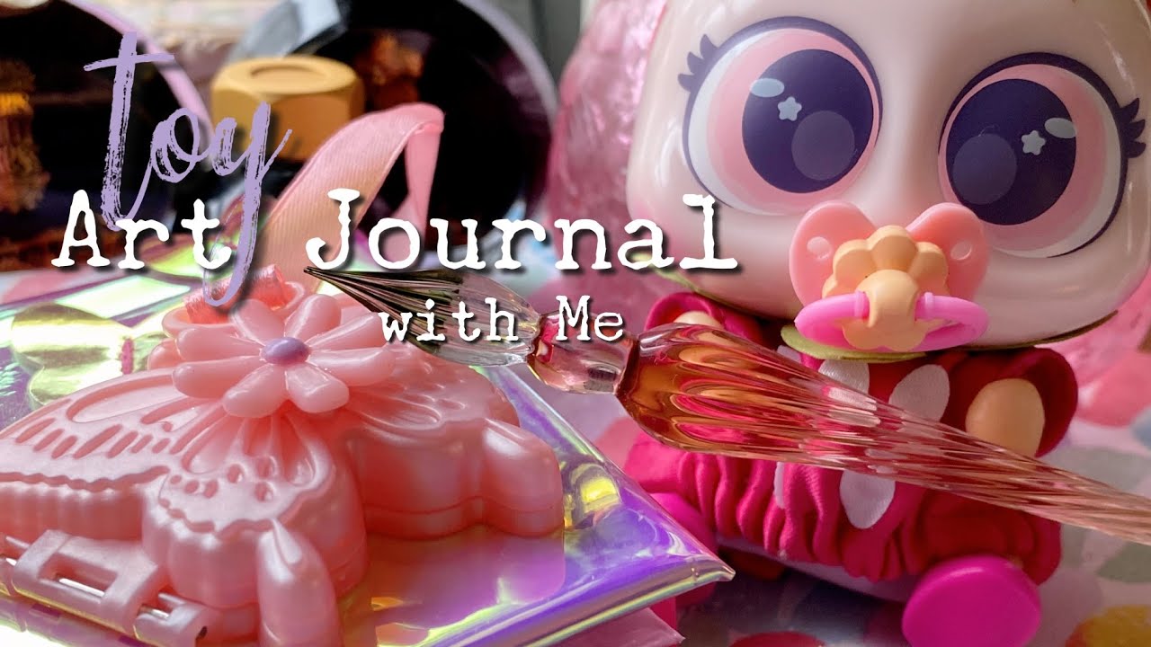 Pink Toy Art Journal with Me 🎀 2000s Vintage Stationary | Mini Diary Decoration | ASMR Scrapbooking
