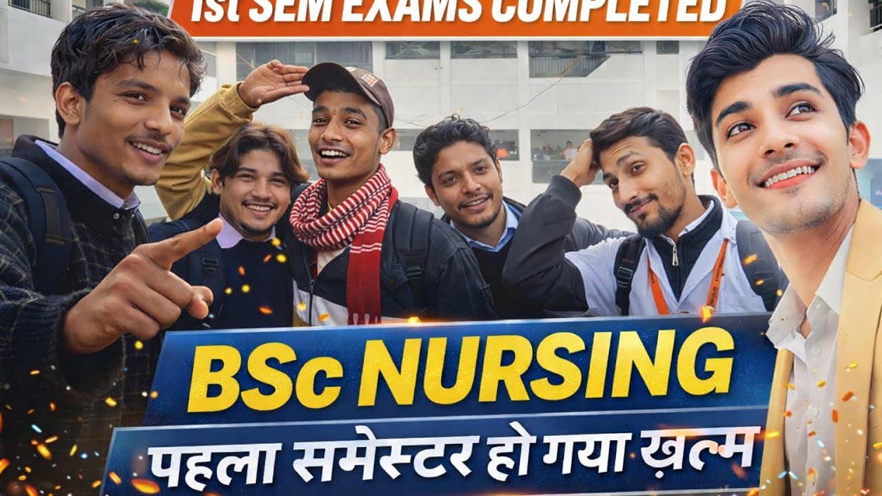 First Semester Complete 😌 | BSc Nursing Exam Reality | College Block Vlog