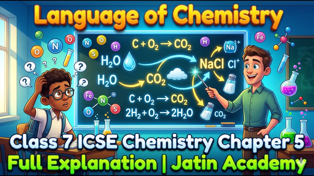 Language of Chemistry | Class 7 ICSE Chemistry Chapter 5 | Hindi Explanation |@jatinacademy