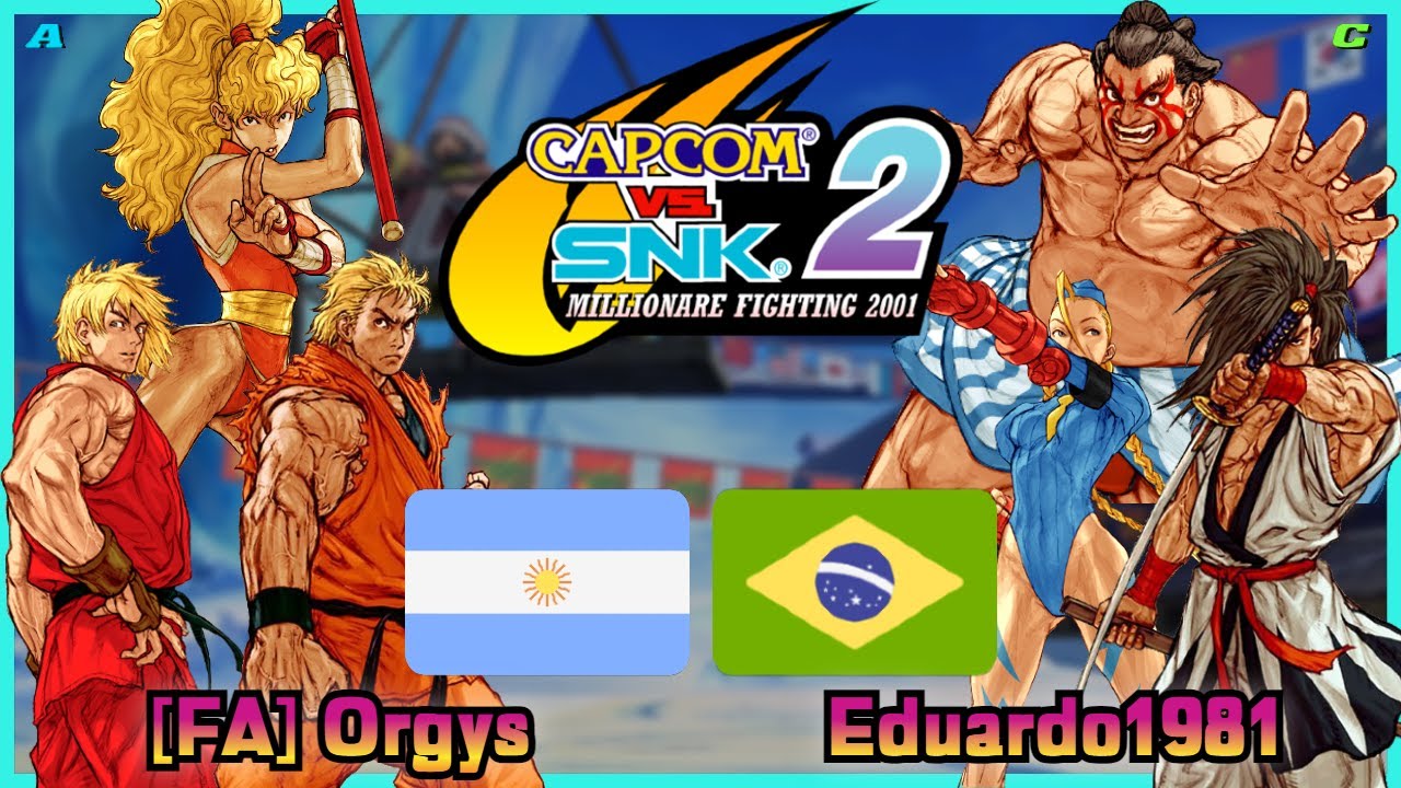 Capcom Vs. SNK 2 || [FA] Orgys 🇦🇷 VS 🇧🇷 Eduardo1981 || FLYCAST FIGHTCADE 2