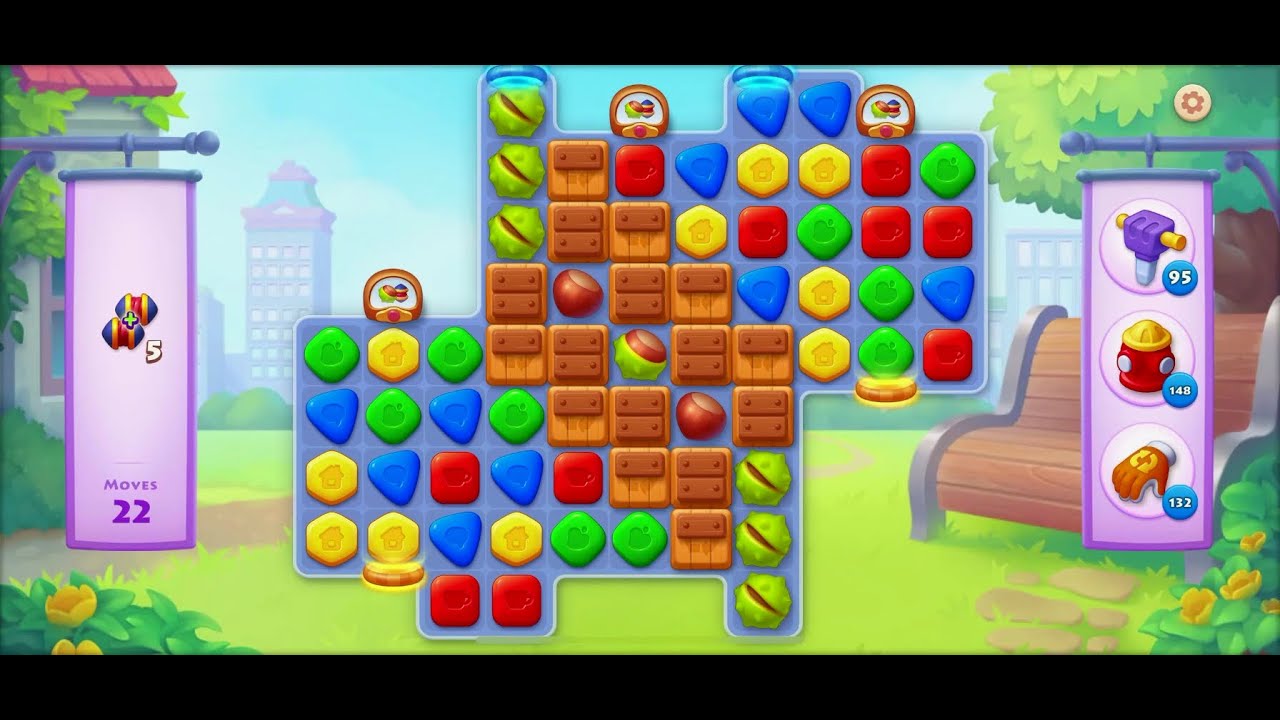 TOWNSHIP   Colorful Puzzle  Match -3  game level # 1727