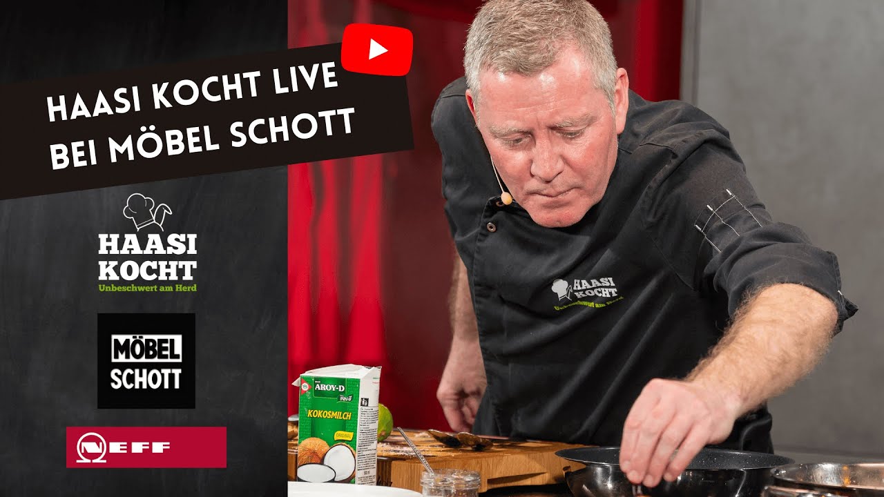 HAASI KOCHT BEI MÖBEL SCHOTT | NEFF-Kochevent Live | 14. Mai 2022 | 12:00 bis 13:30 Uhr 🐰🥦