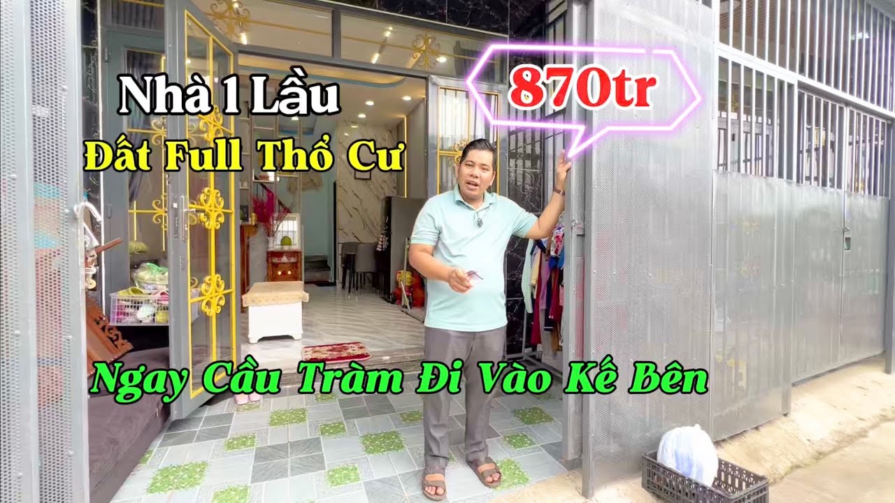 Nhà Chính Chủ Ký Gửi . Ngay Cầu Tràm Đi Vào Chỉ 150m Hẻm Ô Tô Vào Tới Nhà 👉Đúng 870tr Full 