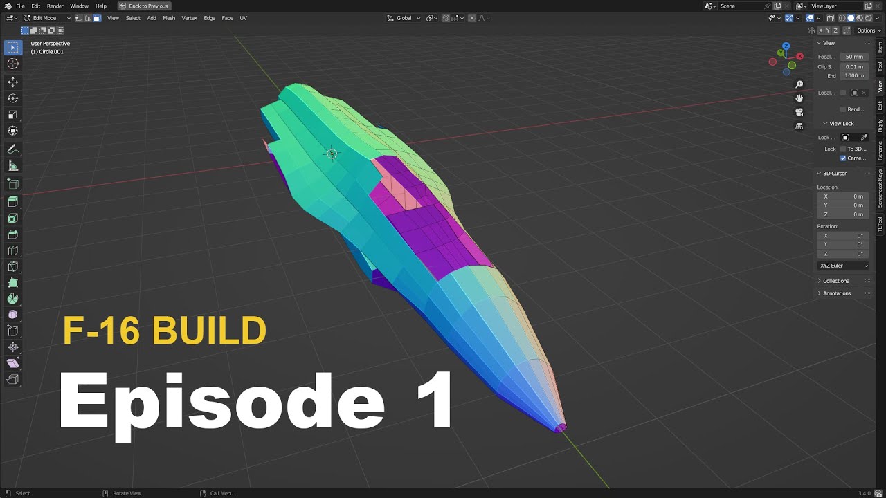 BUILDING AN F-16 IN BLENDER!