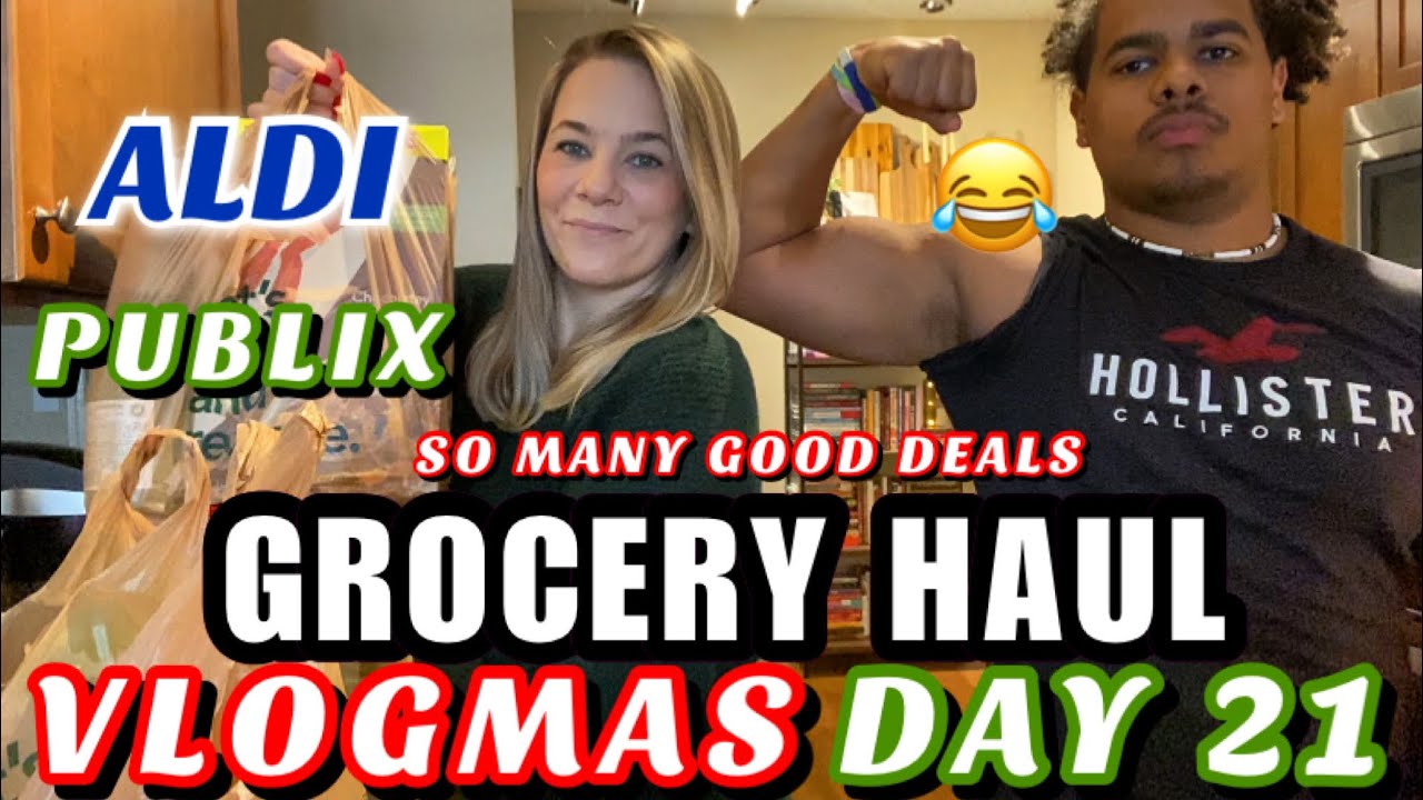 PUBLIX & ALDI GROCERY HAUL ITEMS FOR CHRISTMAS BREAKFAST & DINNER|VLOGMAS DAY 21