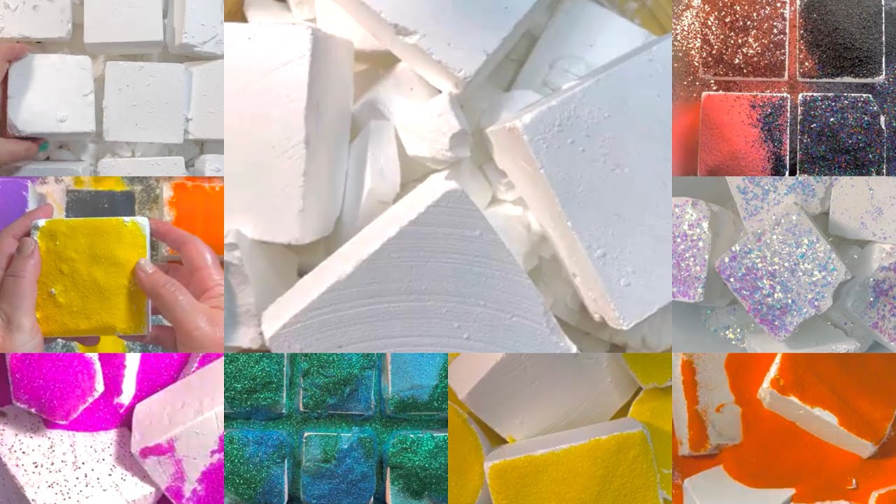 50 +Cloudy Soft Buttery Melt Chalk•Most Satisfying•Pearly White•Glowing•Colour Sand•Glitter•Charcoal