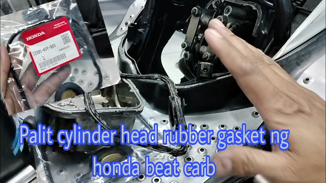 Palit cylinder head rubber gasket ng honda beat carb