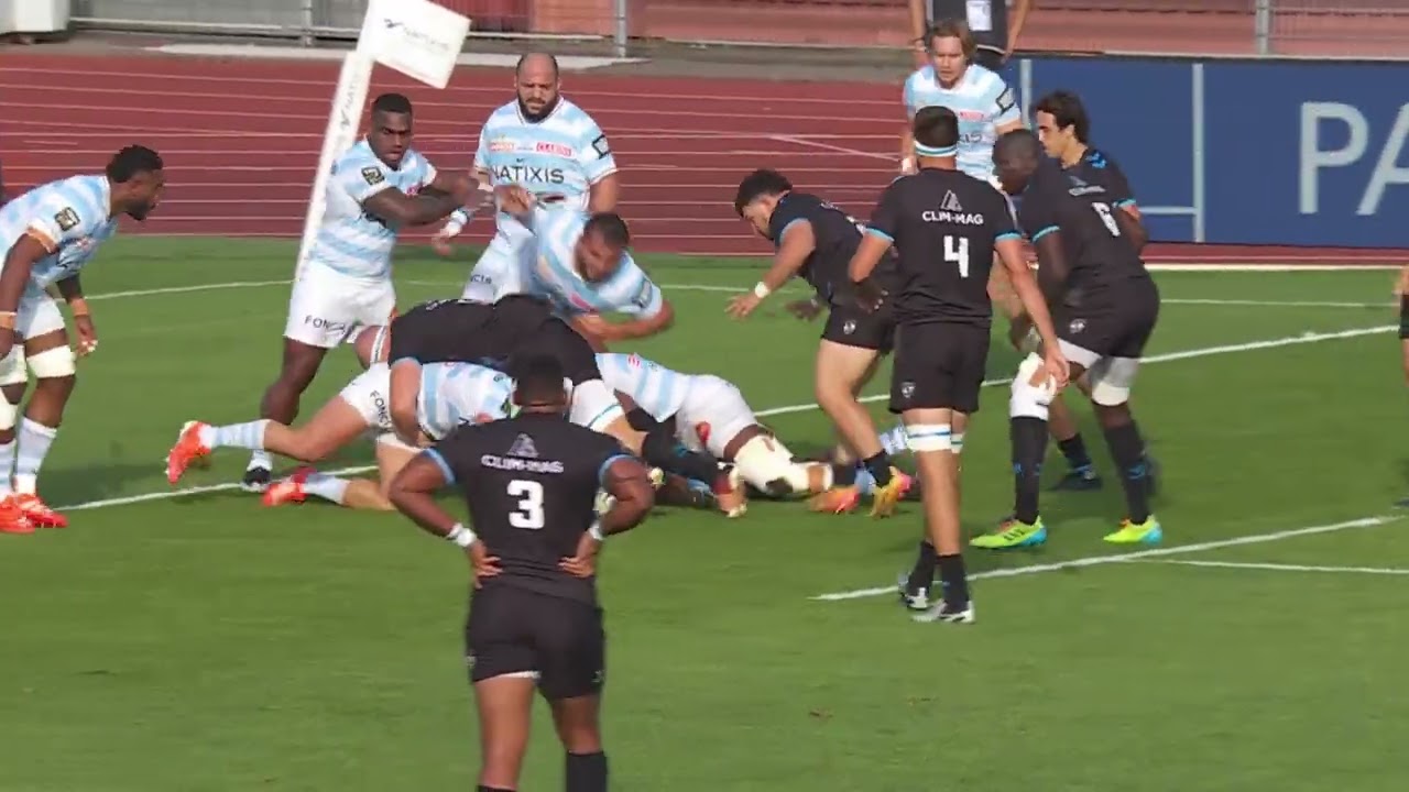 TOP 14 - Essai de Wilfrid HOUNKPATIN (MHR) - Racing 92 - Montpellier H&eacute;rault Rugby