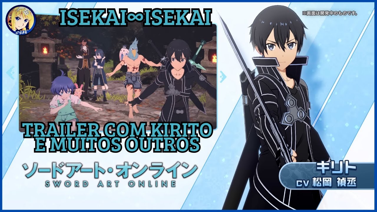 Isekai∞Isekai Jogo novo Anunciado! Trailer com Kirito e vários outros Personagens