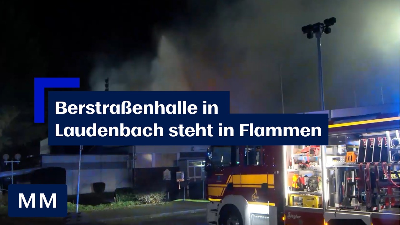 Brand in Sporthalle in Laudenbach