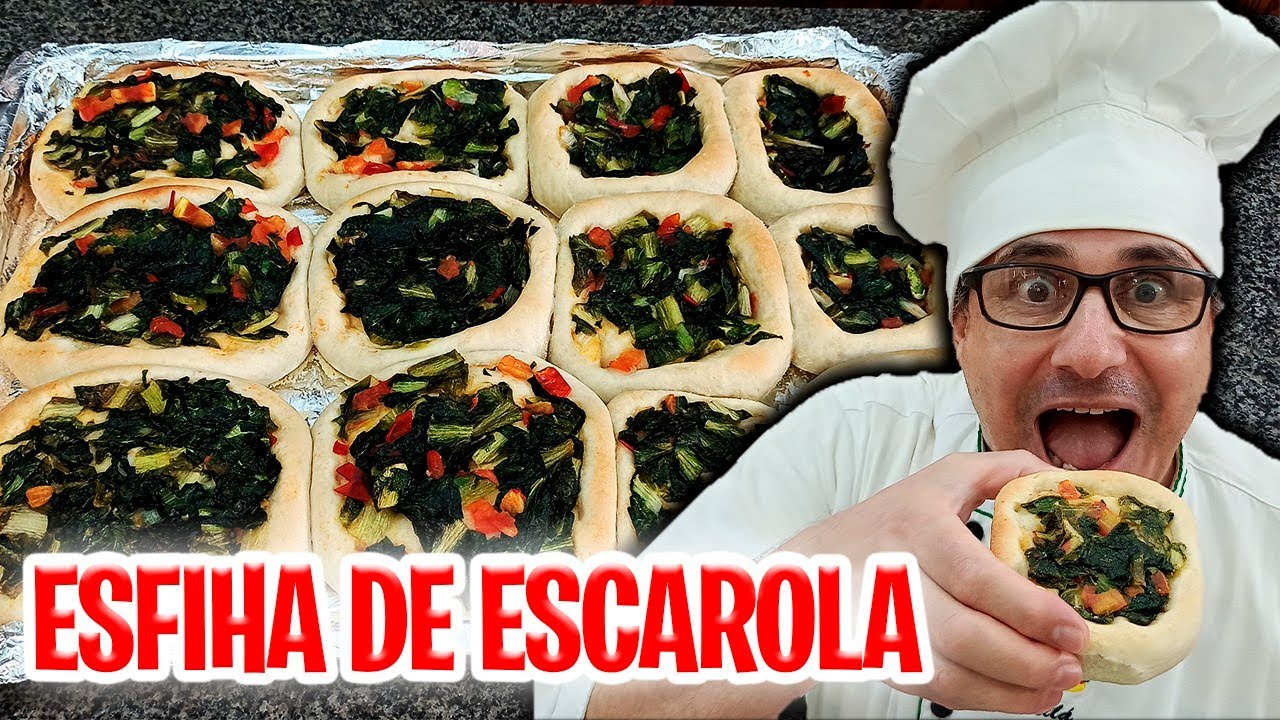 ESFIHA DE ESCAROLA - Receita Vegana