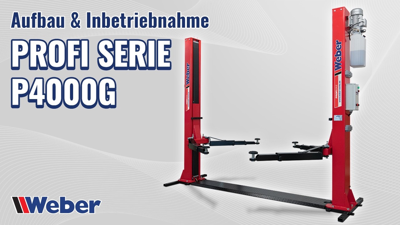 2 Säulen Hebebühne Weber P4000G Aufbau