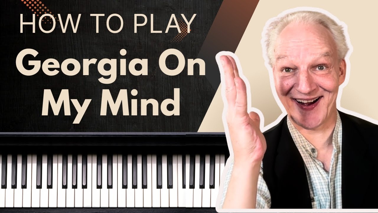 Georgia On My Mind, easy piano tutorial, bluesy & soulful