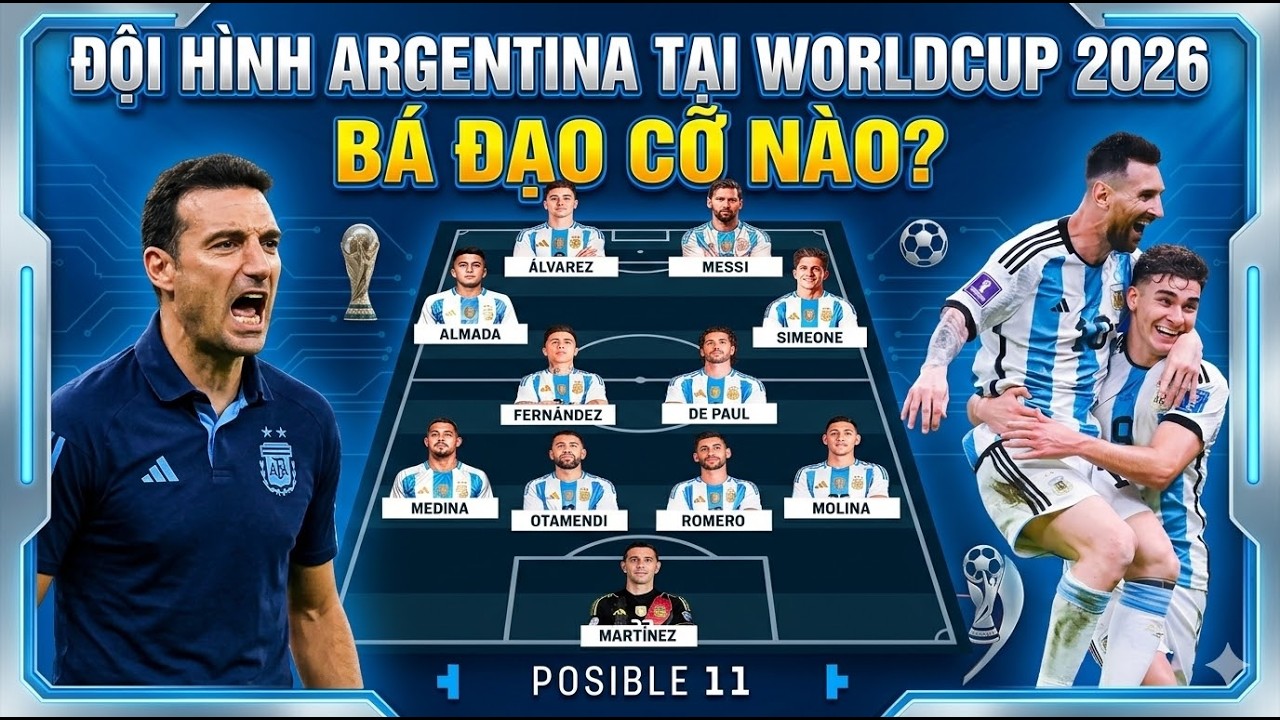 ĐỘI HÌNH ARGENTINA TẠI WORLDCUP 2026 KHỦNG CỠ NÀO? LIỆU CÓ THỂ BẢO VỆ CHỨC VÔ ĐỊCH.