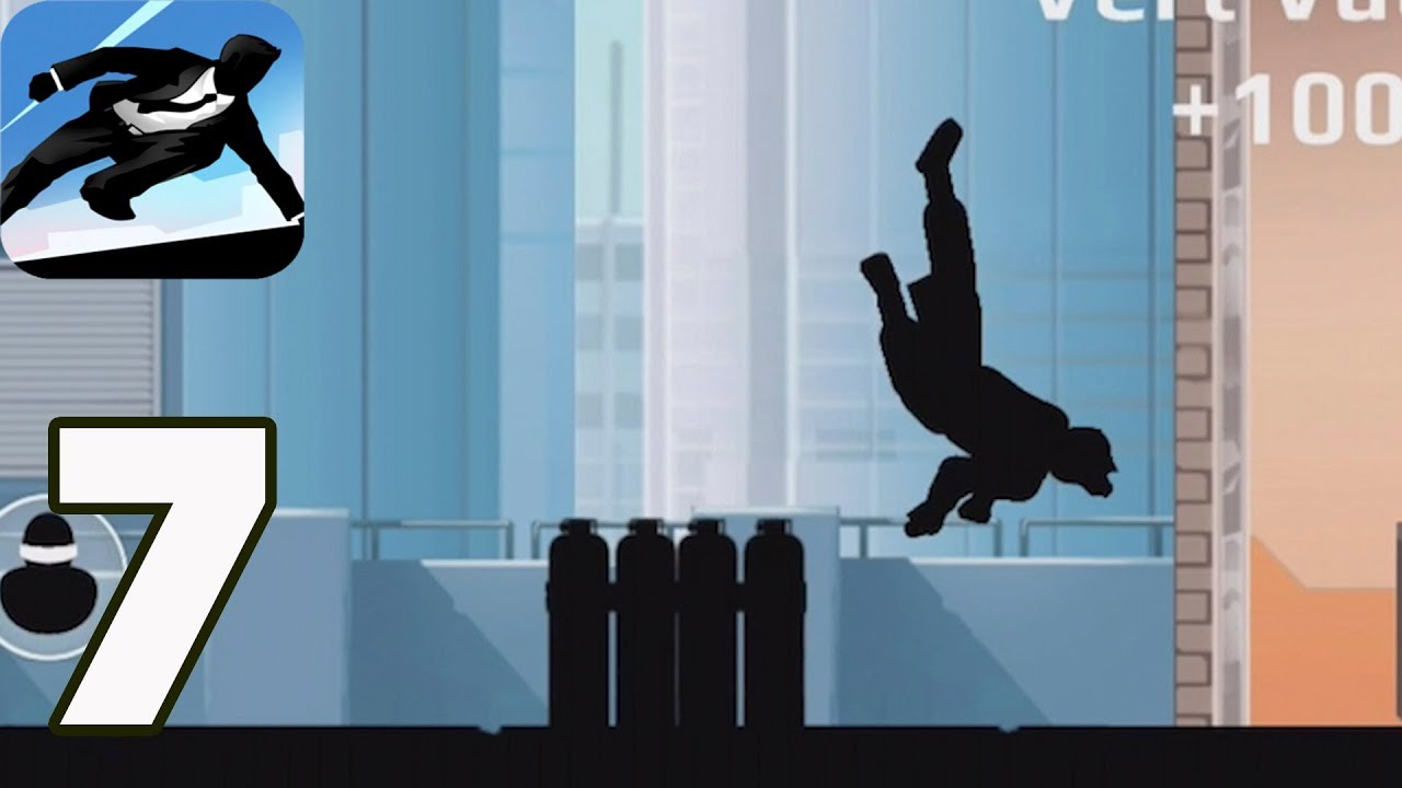 Vector - Gameplay Walkthrough Part 7 - Downtown Bonus Level 1 - 5 3 stars(iOS, Android)