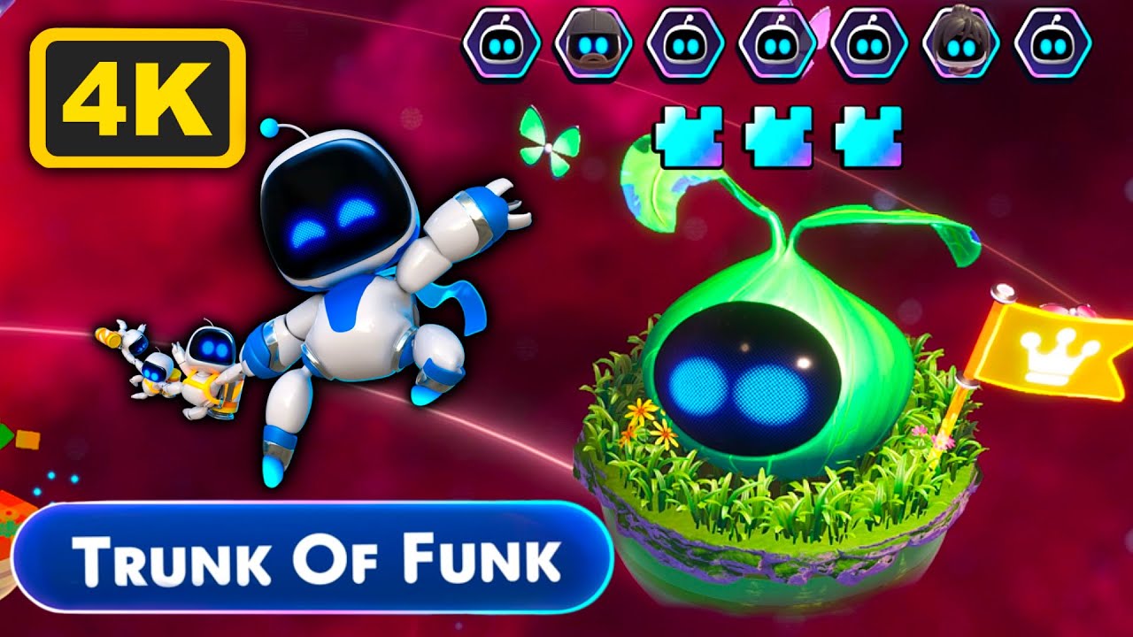 Trunk of Funk (Tree level) &ndash; All Bots + Puzzle Pieces Walkthrough I Astro Bot [4K]