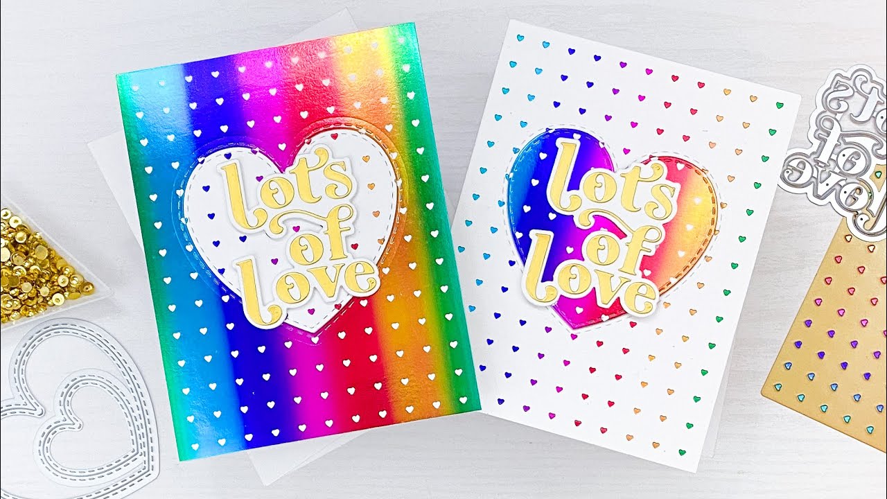 Hot Foiled Rainbow Valentines with Channin