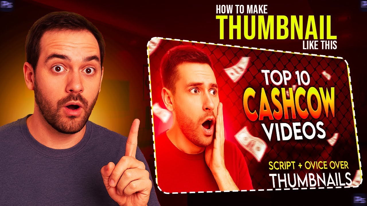 How to make youtube  thumbnail like this