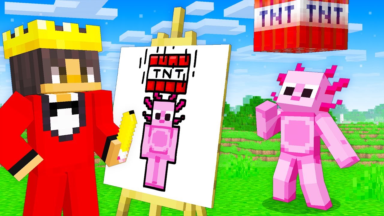 I Pranked My Friend with a DRAWING MOD in Minecraft