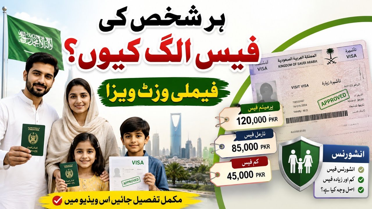 Family visit visa stamping fees in Pakistan | Saudi info 