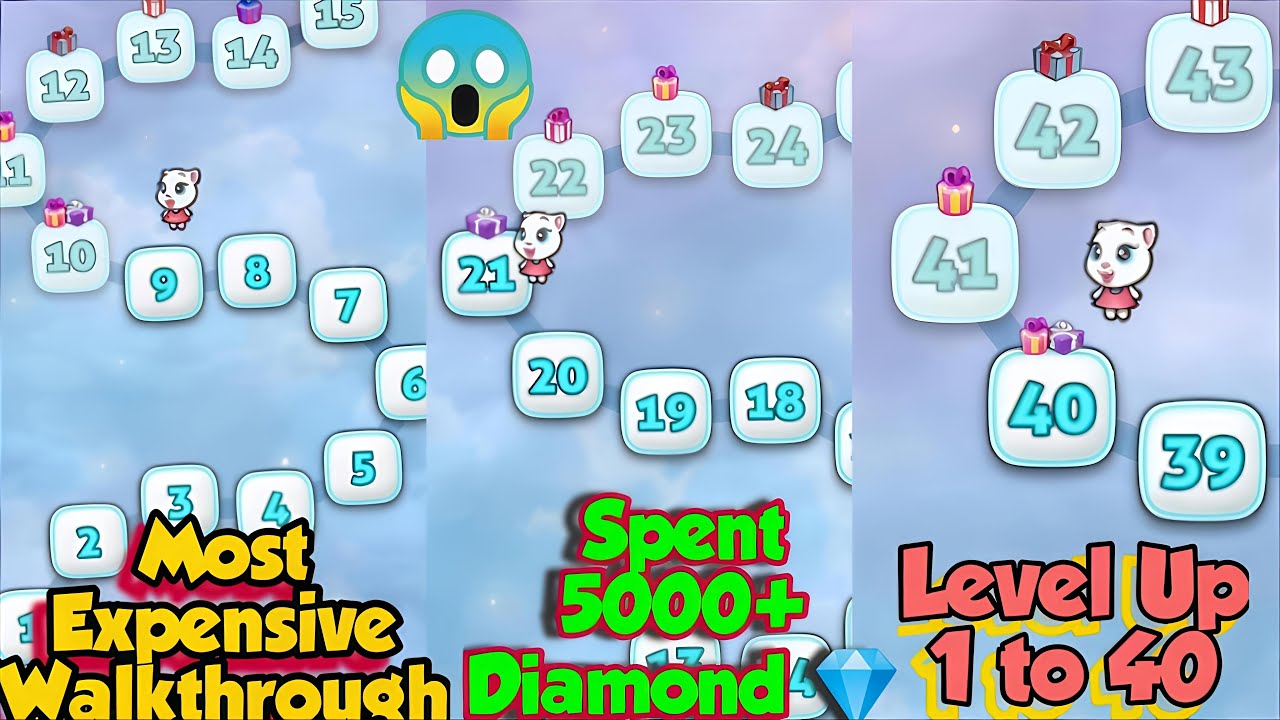 My Talking Angela 1 - 40 Level Up  | #Walkthrough #Android #IOS