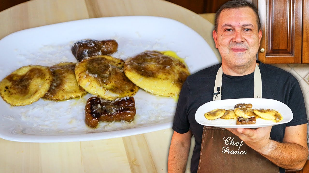 RAVIOLI CON FUNGHI E RICOTTA - La Ricetta FATTA in CASA