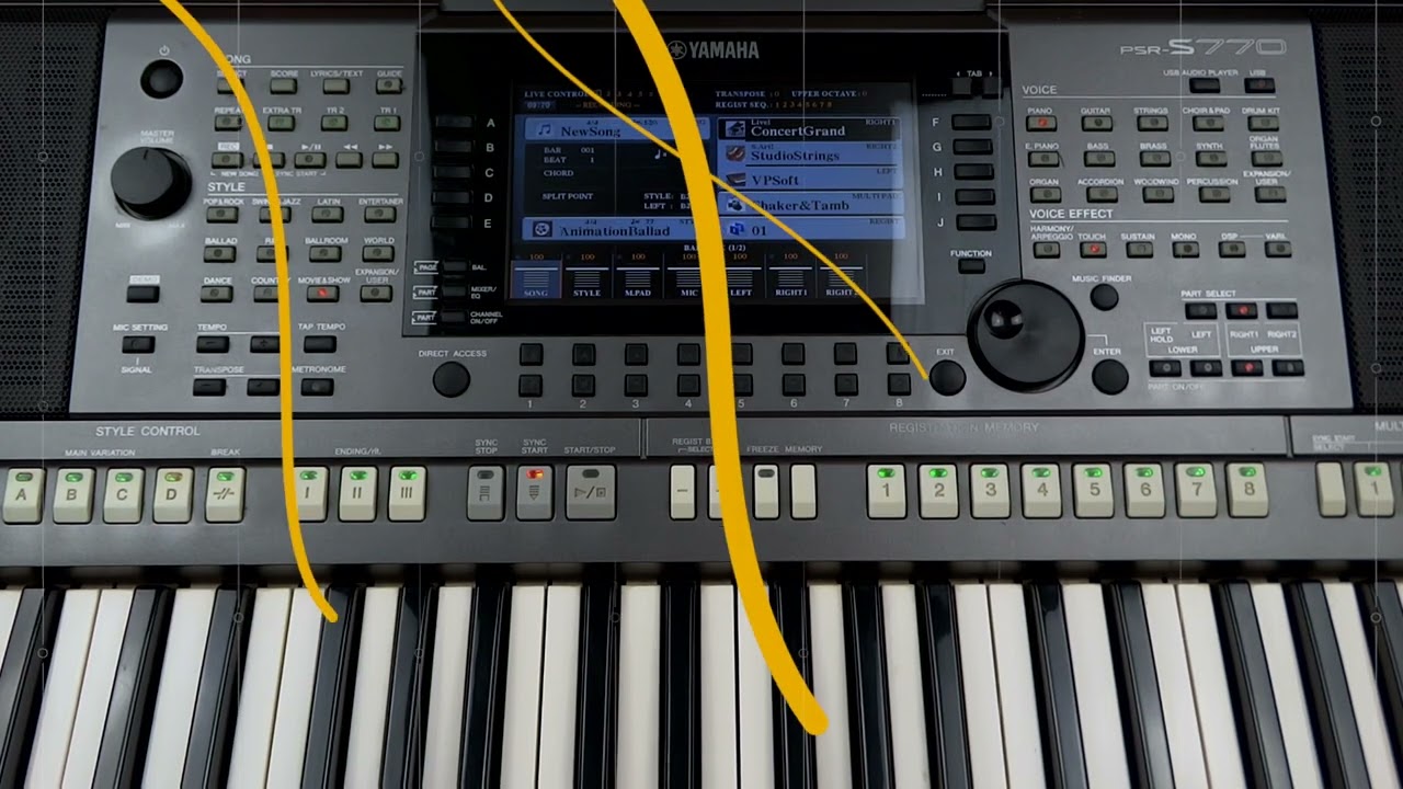 YAMAHA PSR S-770 MOVIE & SHOW DEMO STYLES