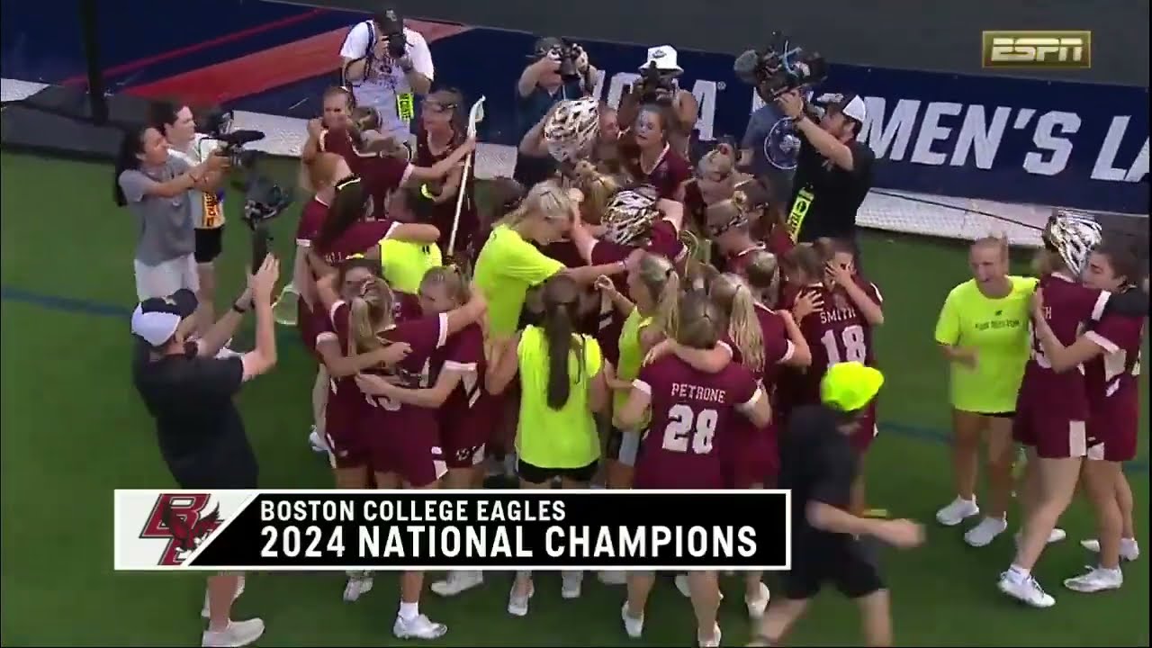 The moment Boston College upset No. 1 Northwestern for the 2024 NCAA women's lacrosse championship 🏆