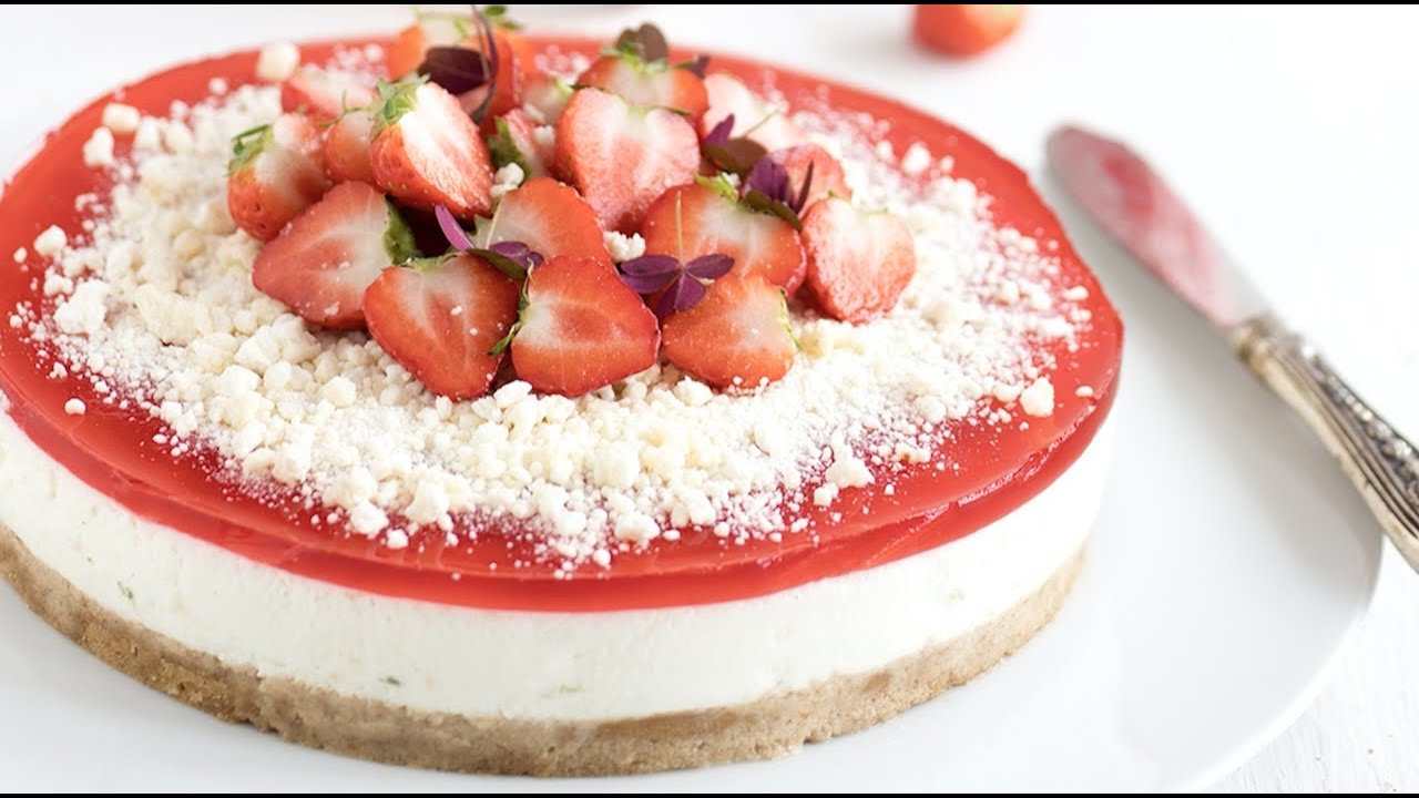 MOKAÏ CHEESEAKE med jordbær-lime