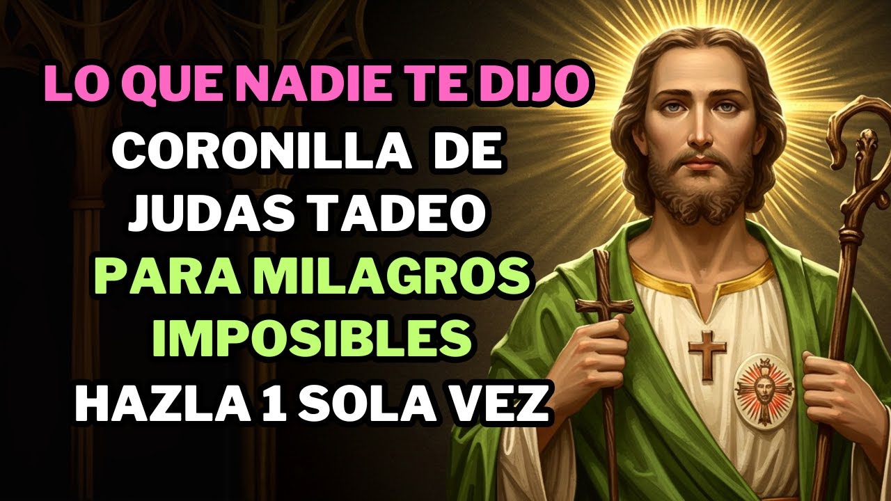 &iexcl;LO QUE NADIE TE DIJO! Coronilla ORIGINAL de Judas Tadeo para Milagros IMPOSIBLES