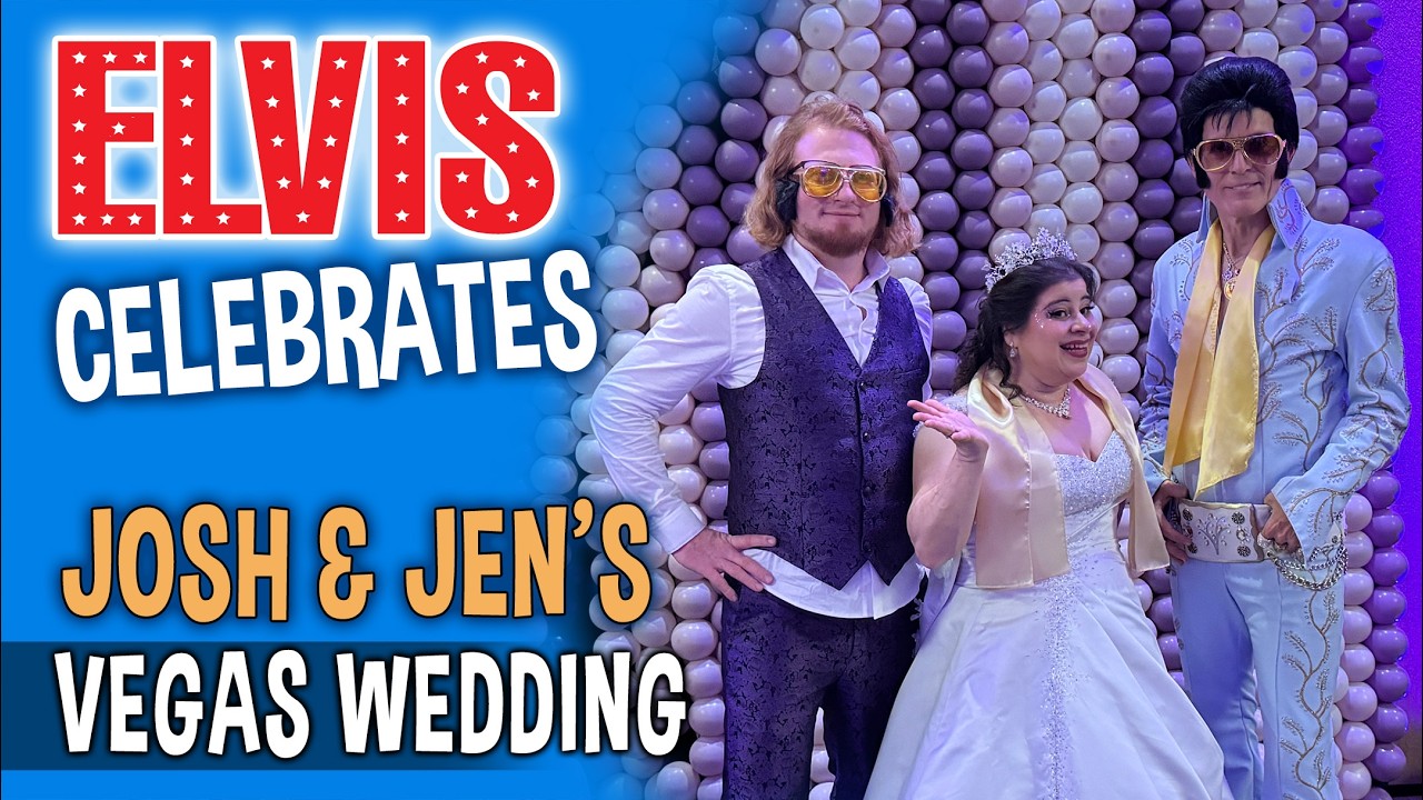 ELVIS Celebrates Josh & Jen's Vegas Wedding - (PartyZams Singing Telegrams) - Las Vegas