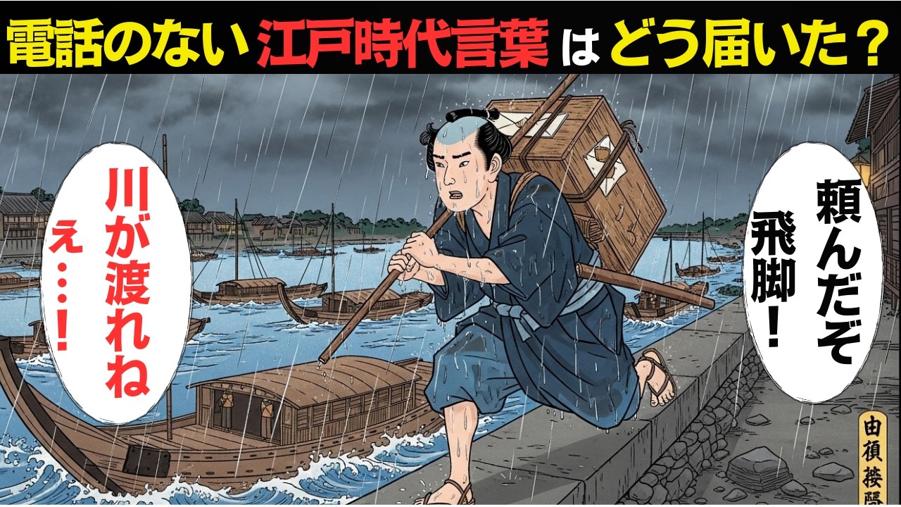 橋も舟も使えない江戸の嵐の夜、言葉はどうやって届けられたのか？涙を誘う沈黙の伝達術【江戸ログ】【江戸ものがたり】