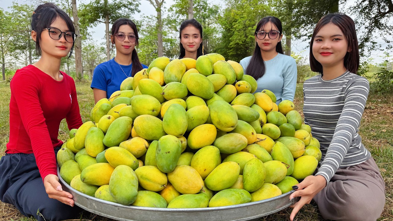 Amazing cooking fresh mango with chili sauce recipe