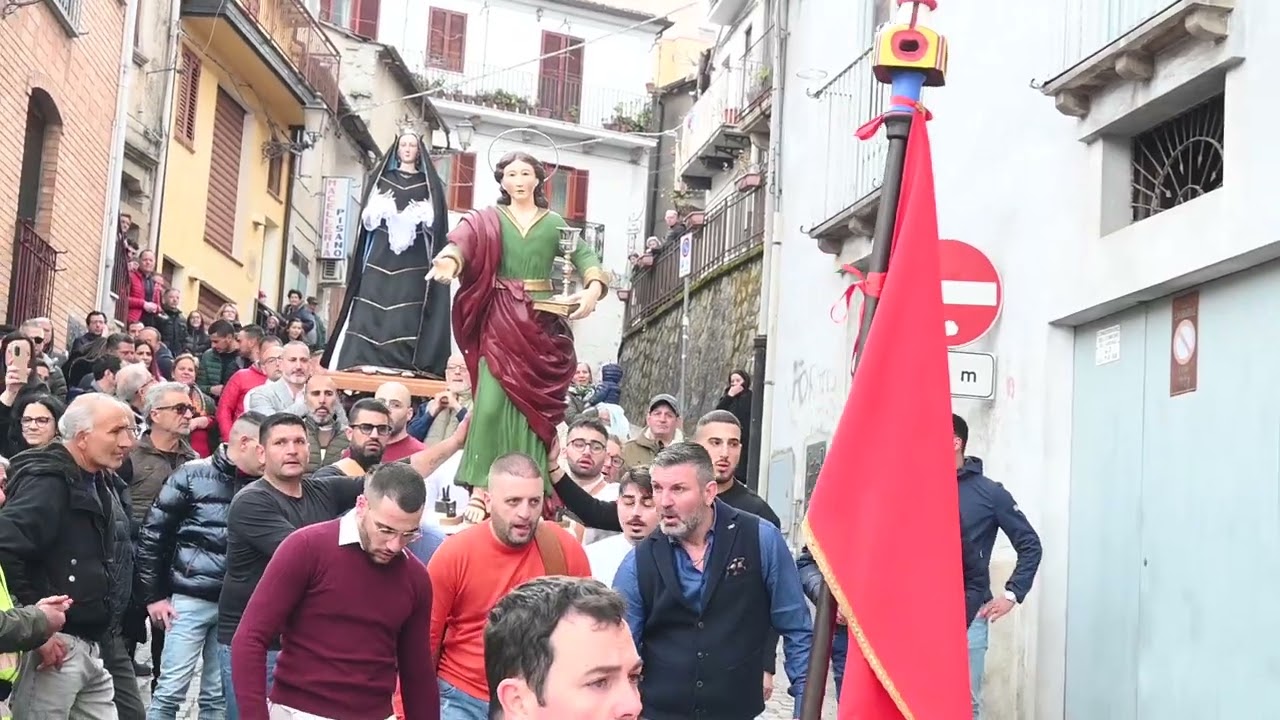 Arena Pasqua 2023. L' AFFRONTATA. INCONTRO TRA GESU' LA MADONNA E S. GIOVANNI EVANGELISTA.