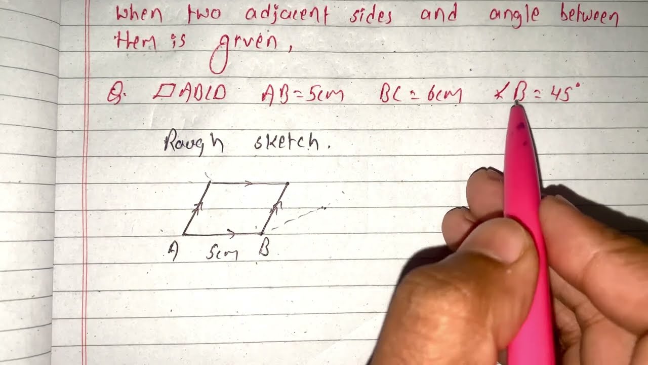 Construct parallelogram|Type 2|Class8|in Nepali