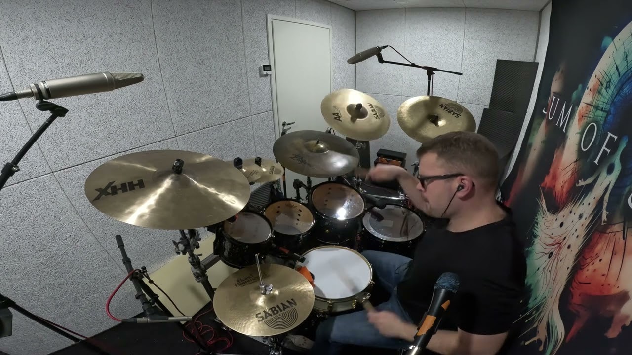 Drum recordings for Echoes of the Hypermind in progress!